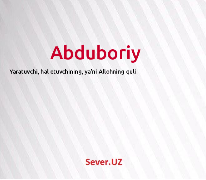 Abduboriy