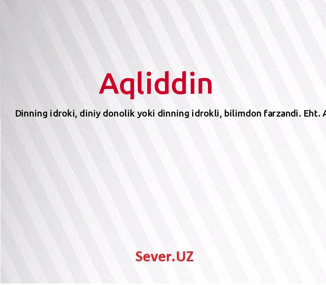 Aqliddin