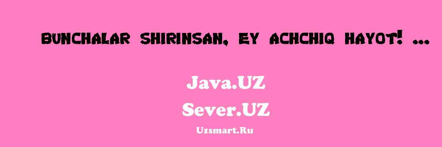 Бунчалар ширинсан, эй аччиқ ҳаёт! ... [Xayriddin Sulton]