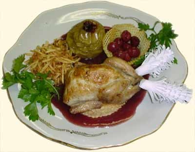 курочка в лимонном пиве и салат к ней