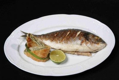 Ньоки с семгой и креветками.