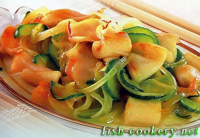 Фаршированные тушки кальмаров с овощами (Calamari ripieni di verdure)