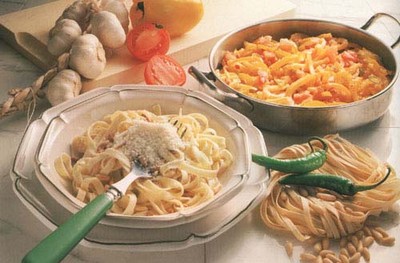 макароны с грибами