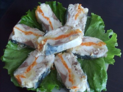 Суфле из двух видов рыбы с брокколи и морковью