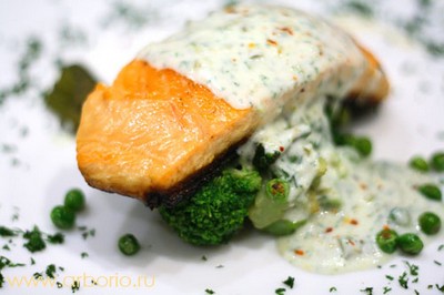 Запечёный красный окунь (на гриле или в духовке)