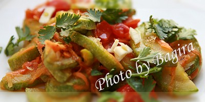 Бамия с овощами