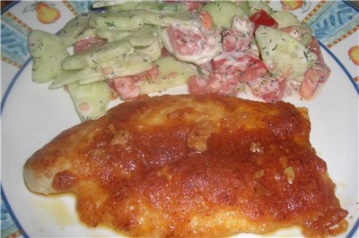 Голубцы из китайской капусты с форелью и сливочным сыром