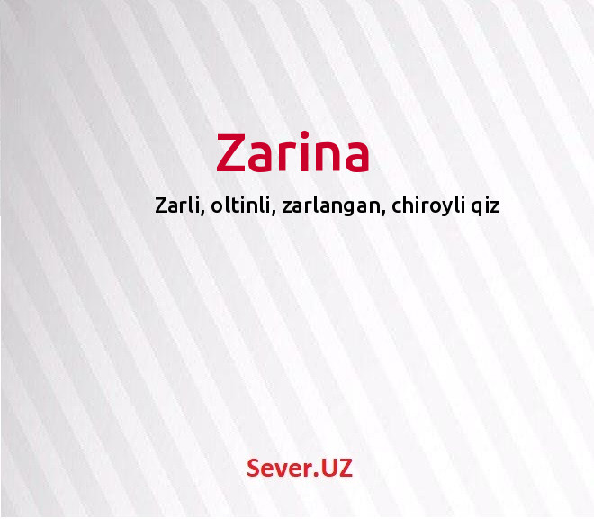 Zarina man